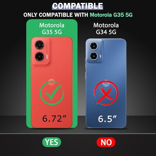 Image of AIBEX Compatible for Motorola G35 5G Flip Cover Leather Finish with Magnatic Closure | Inside TPU with Card Pockets | Wallet Stand | Complete Protection Flip Case -Black