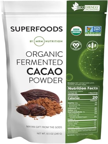 MRM Nutrition Organic Fermented Cacao Powder – 43 Servings