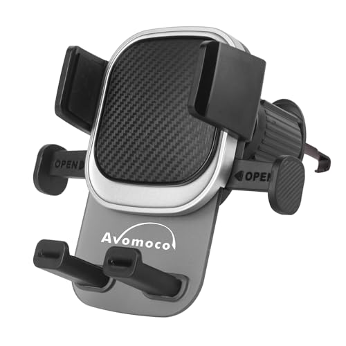 AVOMOCO Steel-Hook Air Vent Car Phone Mount Clip Military-Grade Shockproof Universal Car Cell Phone Holder - for All 4-7.2' in Smart Vertical Screen Cell Phones