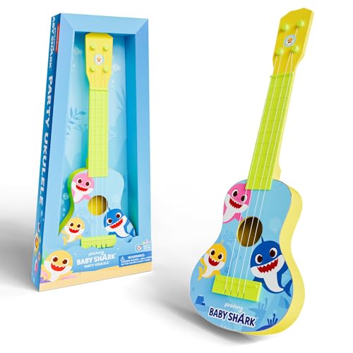 Lollipop Paw Patrol Party Ukulele - Musical Toy Gift for Toddlers4 String Mini Guitar Musical Instrument, Educational Learning Toy, Can Play with Strap or Picks - Great for Beginner (Baby Shark Blue)