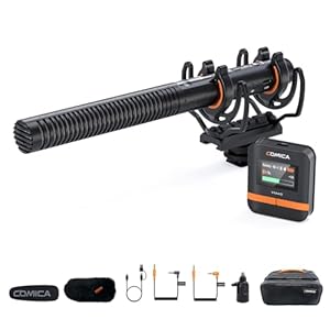 COMICA VM40 Shotgun Microphone – 48kHz/32-bit Float Recording, Wired & Wireless Modes, 32GB Onboard Storage – Compatible with Canon, Nikon, Sony Cameras & Camcorders for YouTube, Interviews & Filming
