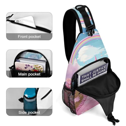 Bolso Crossbody Sling Rosa Candy Land para Viaje miniatura 4