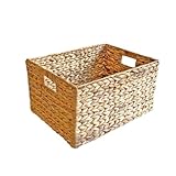 ウォーターヒヤシンスバスケット 収納かご ハンドメイド おしゃれ 服 収納ボックス 小物入れ ウォーターひやしんす バスケット 雑貨 かご 洗濯かご おしゃれ ランドリー四角 タオル入れ WHA-141L