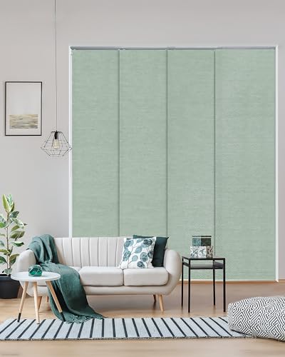 GoDear Design Adjustable Sliding Panel Track Sliding Glass Door Blinds 45.8