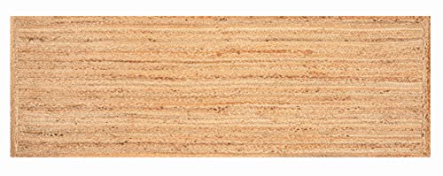 Jute Braided Runner Rug 24X72 Inches (2'X6')- Natural, Hand Woven Reversible Area Rugs For Kitchen Living Room Entryway, Eco Friendly #TOP14
