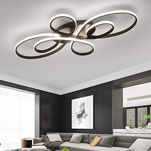 Preisvergleich Produktbild Wohnzimmerlampe Modern LED Schlafzimmer Deckenleuchte Kreative Blume-Shape Deckenlamp Kinderzimmer Hängelampe Esszimmerlampe Küche Büro Deko Lampe Mit Fernbedienung Dimmbar Acryl Lampenschirm 72W