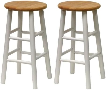 Set of 2, Beveled Seat, 24" Stool, Assembled