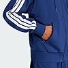 adidas Men's ESSENTIAL THREE STRIPES FRENCH TERRY FULLZIP HOODIE, Dark Blue/White, S #2
