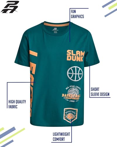 Pro Athlete Boys T Shirts - Soft Cotton Blend Short Sleeve Graphic Tees for Athleisure - Casual Boys Athletic Shirts (8-16)2