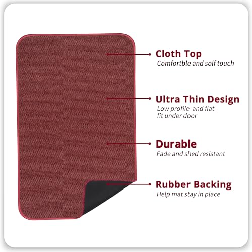 Image of Bosap Bath Mat Set 2 Pieces,Ultra Thin Bathroom Rugs,Rubber Toilet Rugs