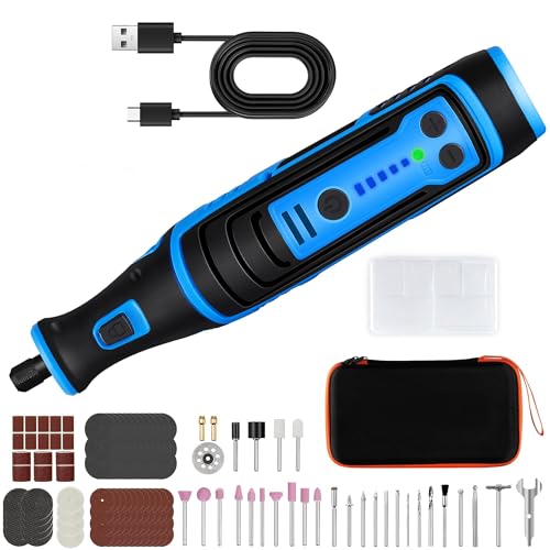 8V Engraving Pen 2800mAh Cordless Rotary Tool Kit with 135pcs Accessories, 30000RPM 5Speed Multi Power Carving Tool Mini Drill with Bag for Polishing Cutting Sanding Drilling DIY Gift