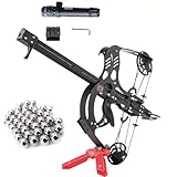 45-60lbs Adjustable Right Handed Compound Bow Kit, Dual-use for Archery & Steel Ball Shooting, Ball...