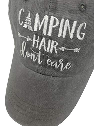 Unisex-Camping-Hair-Don-t-Care-1-Vintage-Jeans-Baseball-Cap-Classic-Cotton-Dad-Hat-Adjustable-Plain-Cap