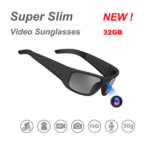 Oho 32G Camera Glasses,24M Resolution H.265 1080P Smart Glasses With Uv400 Sunglasses Lens For Outdoor Sport #TOP1