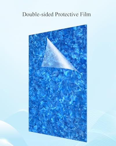 Image of TOEPODO Pearl Mineral Crystal Acrylic Sheets 1 /8 Thick Cast Acrylic Opaque Plastic Panels for Laser Cutting Crafting DIY Home /Festival Decore(3, Black, 8x12inch)