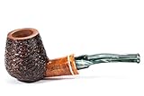 job pipe santambrogio Santambrogio Rusticata Grande, Colore: Marrone, Rim Liscio, Vera in Metacrilato, bocchino a sella, senza filtro, Made in Italy.