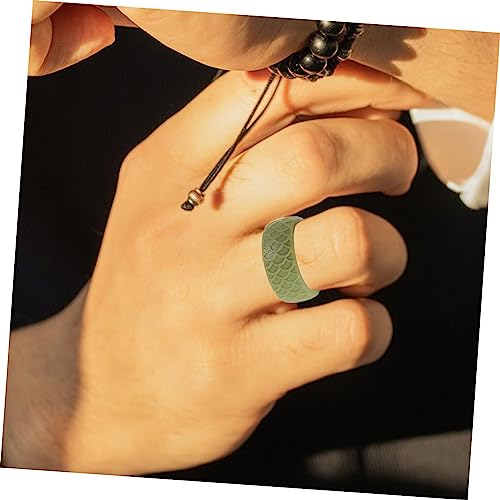 Anilla de silicona para fitness al aire libre verde miniatura 2