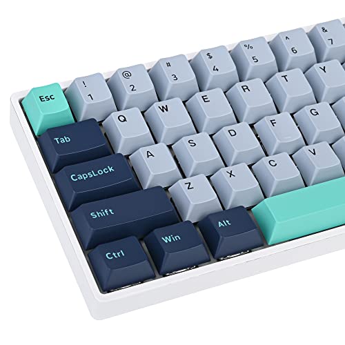 Image of GTSP 171-Keys Cherry Profile PBT Key Caps for Mechanical Keyboards, Double Shot Custom Keycap for US Layout 60% 65% 100% MX Switches (Hammerhead Shark)