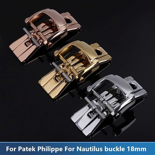 Boucle pliante en acier inoxydable 18 mm fermoir déployant gold pour bracelet