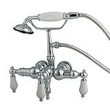 Kingston Brass CC24T1 Vintage Clawfoot Tub Faucet, 3-3/8-Inch Center, Polished Chrome