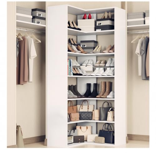Anystyle 71 Inch L-Shaped Shoe Rack