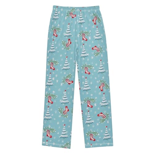 Boys' Pants Christmas Tree Xmas Vintage Long Bottoms Jogger Pants Elastic Waist Trousers with Pockets S-XL