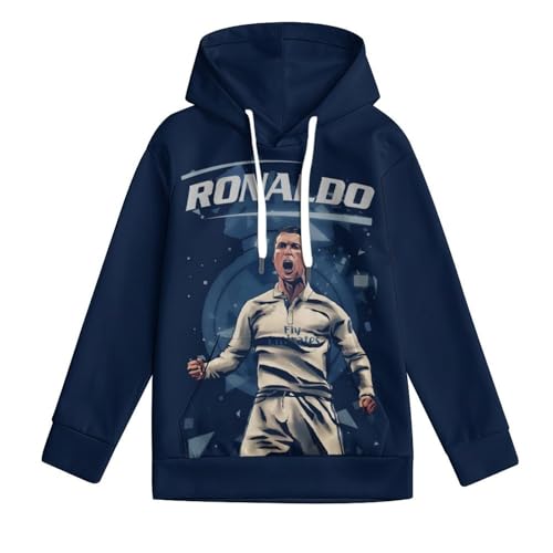 ZIMONJO - ZIMONJO Ronaldo Sweat Enfant Vêtements Garçon - Football 3D Sweat Enfant Personnalisé - Cadeau pour Fille Petite Fille Nièce 9-11Y - -8%