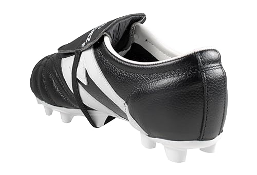 Manriquez Professional Soccer Cleats MID SX, Genuine Leather, Black and White, Firm Ground4