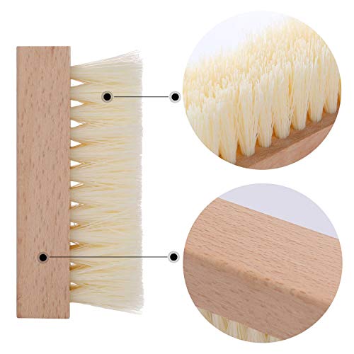 4 Pieces Non-Slip Wooden Hand Nail Scrub Brush for Toes and Nails Cleaning - Image 3