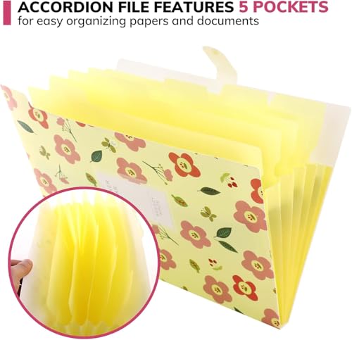 Image of Corslet Expanding File Folder Organizer File Holder for Documents 6 Pocket File Folder A4 File