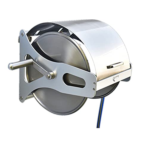 Enrouleur de tuyau d'arrosage robuste en inox pour en finir avec les tuyaux emmêlés