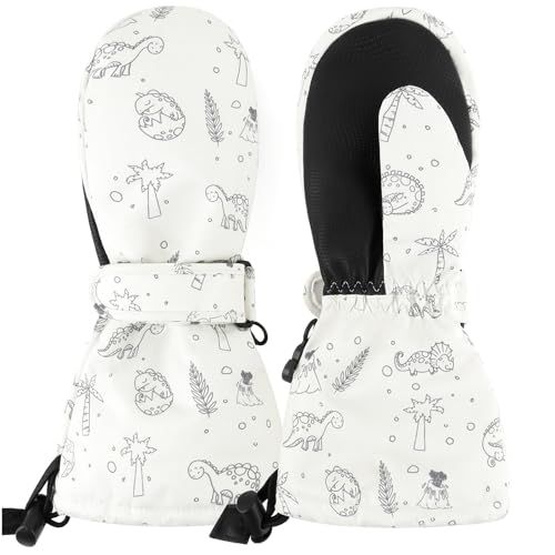 Duoyeree Waterproof Kids Mittens Gloves with Fleece Lined for Boys Girls Winter Snow Skiing Thick Insulated for Cold Weather