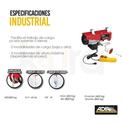 Polipasto eléctrico 100 kg 5 polipasto electrico 100 kg marca Adir (2)