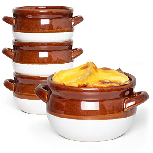 Comparison: Best French Onion Soup Crocks 3 Vumdua French Onion Soup Bowls with Handles, 16 Oz Ceramic Soup Serving Bowl Crocks - Oven Safe Bowls for Chili, Beef Stew, Cereal, Pot Pies, Set of 4