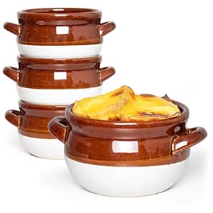 French Onion Soup Bowls with Handle...