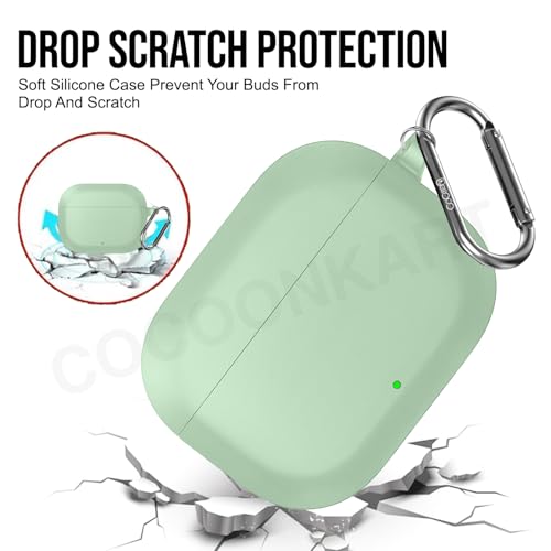 Image of Soft Silicone Case Cover Compatible for OnePlus Nord Buds 3r (2025) -Matcha Green