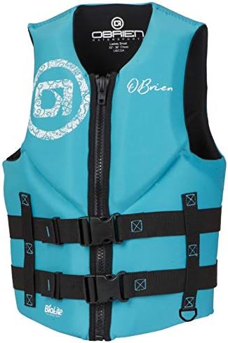 O'Brien Women's Traditional Neoprene Life Jacket, X-Small, Aqua