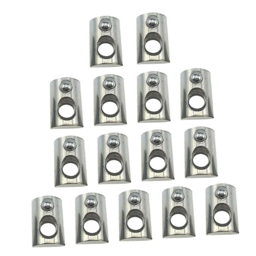 PRETYZOOM 100Pcs Carbon Steel Roll Ball Nuts Elastic for Aluminum Profiles and High Hardness for Printers CNC Routers and Industrial Structures