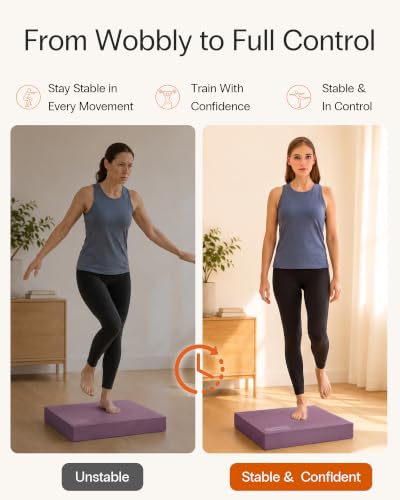 Image of StrongTek Extra Wide Foam Balance Pad for Physical Therapy, 19 inch X 15.8 inch X 2.4 inch, High-Density TPE Foam Pad for Exercise, Enhanced Stability, Core Strength, Non-Slip & Water-Resistant, for Fitness, Yoga