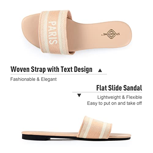 Image of STUNAHOME Summer Flat Sandals for Women Fashion slide Sandals Womens