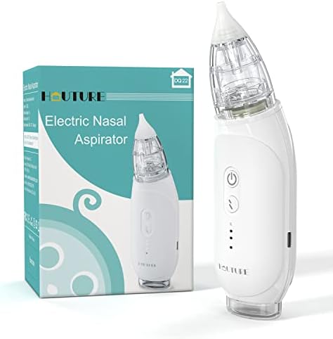 Nasal Aspirator for Baby, HAUTURE Baby Nose Sucker, Self-Cleaning Nose Cleaner for Toddler, 3 Suction Levels, 2 Modes, Nasal Tweezers, 5 Hours Fast Charge for 60 Days