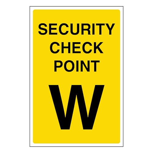 Point de contrôle de sécurité V Safety en plastique rigide phosphorescent 400x600mm