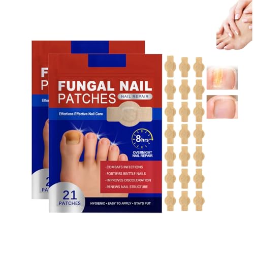 Mycose ongles des pieds pansements,Lot de 21 pansements antifongiques pour ongles,Fungal nail patches,​​Réparation rapide et efficace des ongles,Produit mycose ongle pied (2pcs)