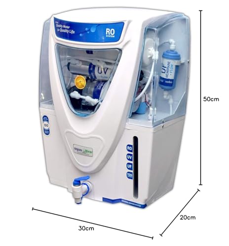 Image of Aqua Ultra Mountain water Copper +zinc+ alkaline 9-L RO+UV Water Filter Purifier for Home, Kitchen Fully Automatic-crystal-clear detachable storage smart UV LED disinfection tank