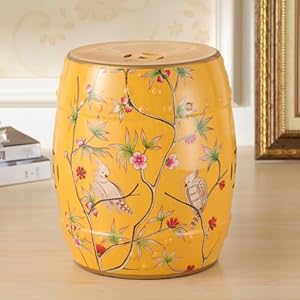 Harela Keramik Gartenhocker Gelb HA6645