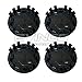 Dodge Challenger Charger Matte Black Chrome Stripe Wheel Center Cap Set of 4 OEM