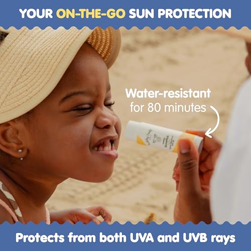 Image of Tubby Todd Mineral Sunstick, Broad Spectrum SPF 30 Sunscreen for Kids | Water-Resistant Stick for Body and Face, Safe for Sensitive Skin, 0.5 oz, 1 Pack
