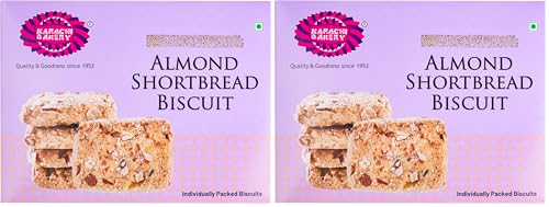 Image of KARACHI BAKERY PREMIUM ALMOND SHORTBREDBISCUITS, 300G (Pack of 2)