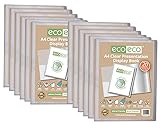 eco-eco Präsentationsbuch, A4, 50% recycelt, 20 Taschen, transparent, Aufbewahrungsbox, Portfolio, Kunstmappe, mit Kunststoffhüllen, 12 Stück, eco110 x 12