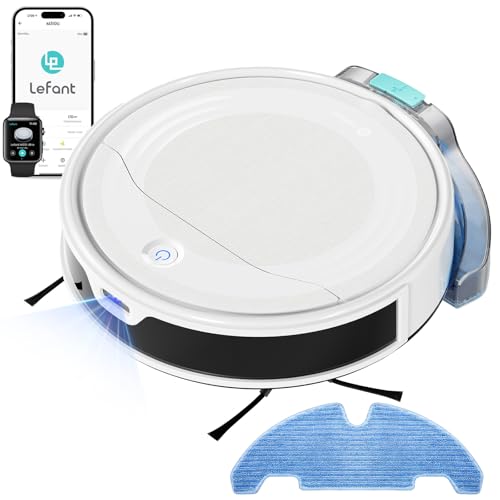 Lefant Aspirateur Robot 6000Pa, Navigation Laser dToF, Évitement Précis des